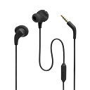 JBL ENDURANCE RUN2 有線 イヤホン IPX5防水/1ボタンリモコン付き/マグネット搭載/3.5mmプラグ ブラック JBLENDURRUN2B...