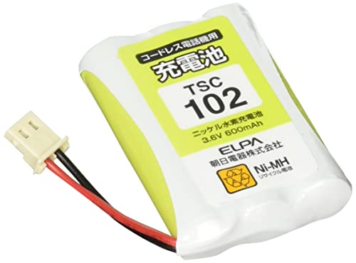 エルパ(ELPA) 電話機用充電池 シャープ他同等品 電池パック 3.6V 600mAh ニッケル水素充電池 TSC-102