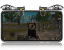 スマホゲーム用 コントローラー 射撃ボタン ゲームパッド 透明 エイムアシスト 高速射撃ボタン LRセット(スマホ対応 )(ブラック)