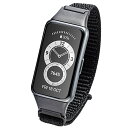 エレコム HUAWEI Band6 バンド 交換ベルト ファブリック ブラック SW-HU221BDNYBK