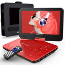 DBPOWER ポータブルDVDプレーヤー 12.5型 車載用ホルダー付き 10.5インチ液晶 車載DVDプレーヤー 最大5時間再生 レジューム機能 リージョン...