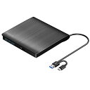 外付けCD/DVDドライブ USB 3.0 USB-Cアダプタ付属 ポ...(2)
