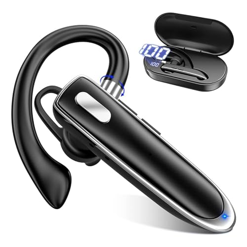 明誠 ヘッドセット Bluetooth 5.3 イヤホン ワイヤレス Bluetooth ヘッドセット 耳掛け型 片耳 左右耳兼用 マイク内蔵 クリア通話 二台同時接続可能 LED残電量表示 iPhone&Android対応(充電ケース付 明誠 ヘッドセット Bluetooth 5.3 イヤホン ワイヤレス Bluetooth ヘッドセット 耳掛け型 片耳 左右耳兼用 マイク内蔵 クリア通話 二台同時接続可能 LED残電量表示 iPhone&Android対応(充電ケース付