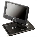 山善(YAMAZEN) キュリオム 9インチ ワンセグポータブルDVDプレーヤーAC/DC電源 乾電池対応 PDP-WM90(B/W)