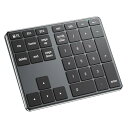 iClever テンキー Bluetooth ワイヤレス 数字 キーボード パンタグラフ式 Type-C充電 超薄型 金属構造 numlock連動 2台まで接続...