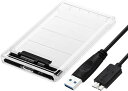 透明な 2.5インチ HDDケース USB 3.0接続 SATA対応 ...(2)