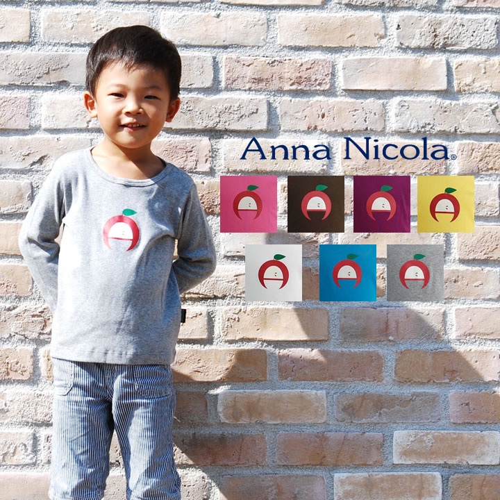 . [ Anna Nicola（アンナニコラ） 肩釦カラフル 長袖Tシャツ 日本製 （キッズ ベビー 赤ちゃん 新生児 ベビー服 長袖 Tシャツ 子供服） ]&nbsp; &nbsp; ブランド AnnaNicola 素材 綿100% サイズ 80cm・90cm・100cm 原産国 生地調達・裁断　縫製　パッケージまで 日本の工場で行われた日本製です。