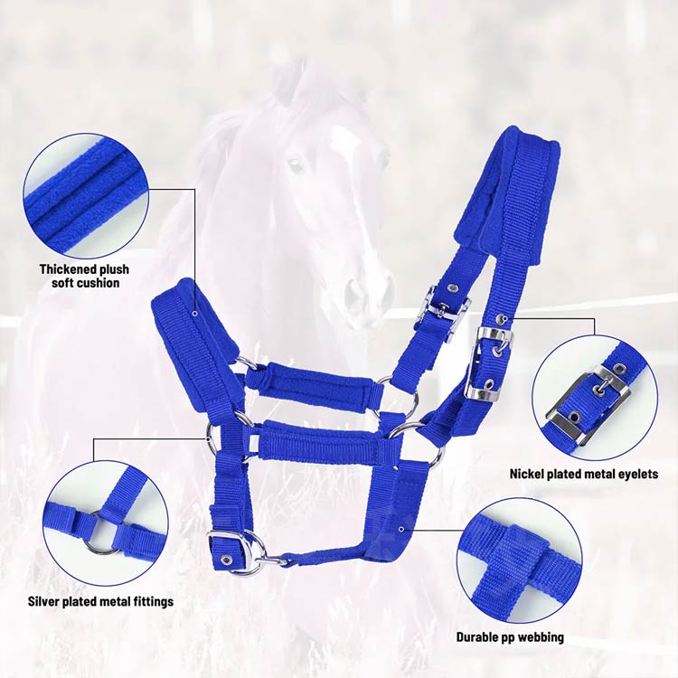 微笑みshop楽天市場店の無口 馬 馬 エレガント 乗馬用馬具ホルター 乗馬用 頭絡 乗馬用馬具 乗馬 馬具 乗馬用 馬用 ホルター 乗馬 ホルター 頭絡 馬具 ホルター 馬用 乗馬 無口 乗馬用品｜アングル3