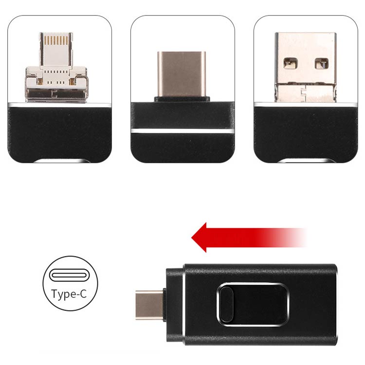 iPhone/Android/PC�б� Ķ���� 256GB �ե�å���ɥ饤�� iphone�ѥե�å������ 256gb �ե�å������ usb���� ������ USB���� �ѥ����� ���ޥ� ��® 4in1 iPad iOS micro USB���� ��USB���꡼ �̿���¸ ������­���