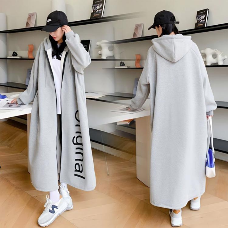 大人 ロングワンピ パーカーワンピース 裏起毛 ロングワンピース ジップアップ スウェット アウター ロングパーカー マタニティー コート パーカー フードコート 体型カバー 冬 スエット ブルゾン 大きいサイズ 秋 大きめ パーカーワンピース ゆったり カジュアル 2