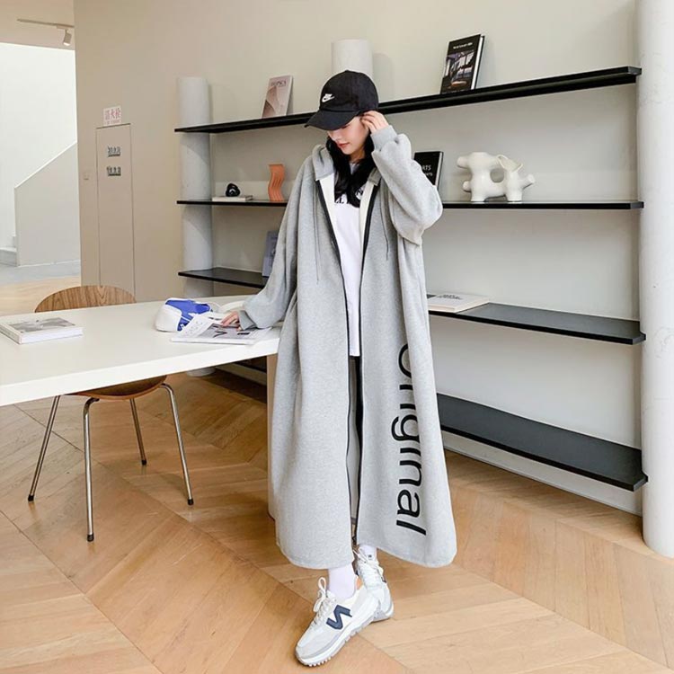 大人 ロングワンピ パーカーワンピース 裏起毛 ロングワンピース ジップアップ スウェット アウター ロングパーカー マタニティー コート パーカー フードコート 体型カバー 冬 スエット ブルゾン 大きいサイズ 秋 大きめ パーカーワンピース ゆったり カジュアル 3