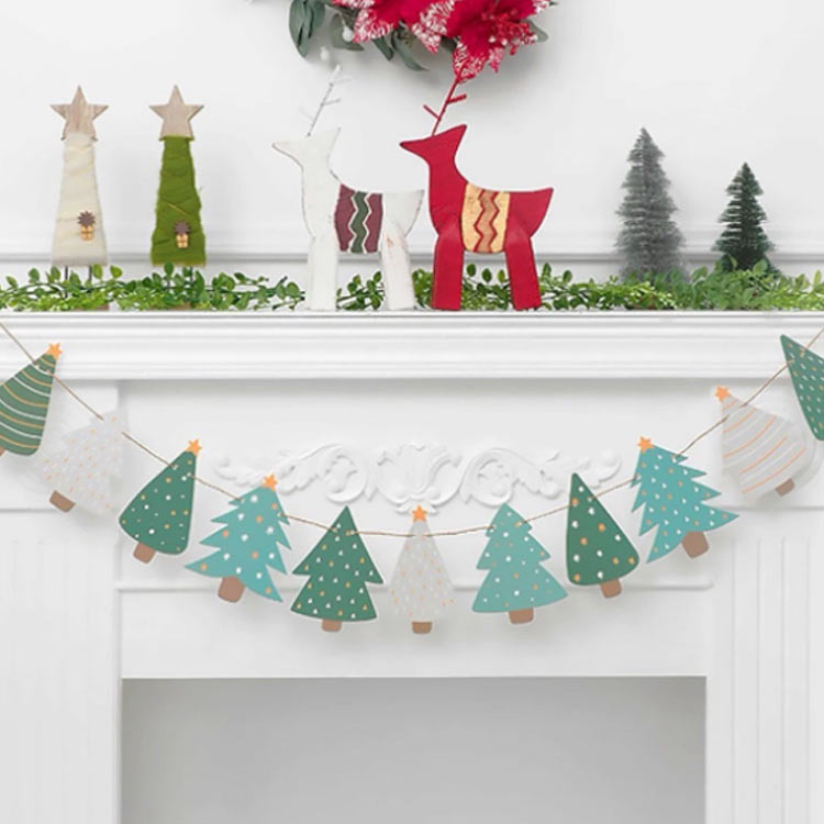 サンタ クリスマス 豪華5種セット パーティー 部屋 デコレーション インテリア ガーランド サンタ 紙 オーナメント 可愛い 韓国雑貨 ペイパー 飾り付け 豪華5種セット トナカイ クリスマスツリー Merry Christmas イベント パーティー