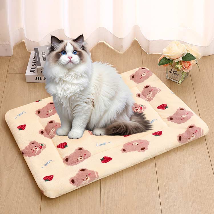 洗える ふわふわベッド 49*32cm 折畳み 洗濯 ベッド うさぎ ふわふわ ペット ベッ...