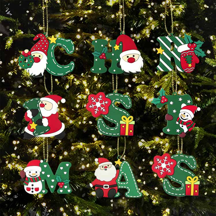 クリスマスツリー サンタ 【26点セット】 【26点セット】 インテリア トナカイ 雪だるま サンタクロース クリスマス アルファベット 吊り下げ オーナメント 飾り付け 装飾 ガーランド かわいい デコレーション ツリー飾り