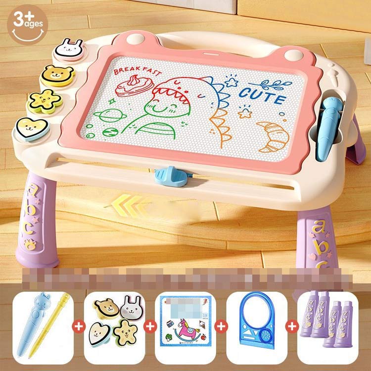 微笑みshop楽天市場店のおえかきボード マグネット 大画面 子供 キッズ 落書き ホワイトボード 磁石 消せる 3歳 4歳 5歳 こども 子ども 幼児 知育玩具 おもちゃ スタンプ付 ペン付き お絵描きボード 磁石ボード 大きい 繰り返し描ける 持ち手付 男の子 女の子 入園 入学 誕生日 クリスマス｜アングル3