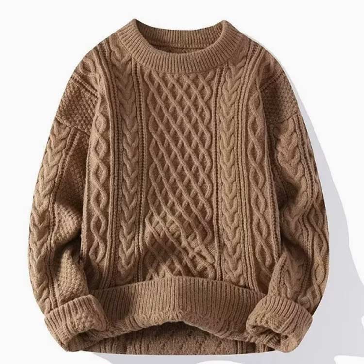 ニットプルオーバー クルーネック ニット セーター メンズ 秋 冬 厚手 ニット ケー...