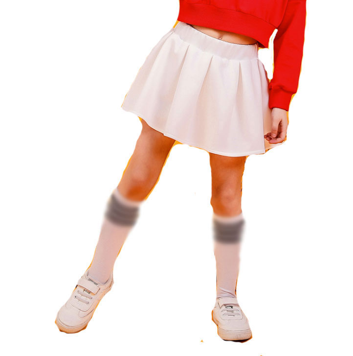 【15%OFFクーポン】ダンススカート 女の子 ヒップホップ ダンスウェア ボトムス 白スカート チアリーダ..