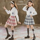 韓国子供服 スカート プリーツスカート チェック柄 コーデ キッズ 女の子 ボトムス スカート 制服 発表会 受験用 演出 ガールズ 入園式 卒園式 入学式 卒業式 オールシーズン ブルー パープル 110 120 130 140 150 160 170