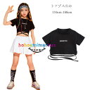 女の子 へそ出し Tシャツ 半袖 ダンス 衣装 ヒップホップ ダンスウェア ステージ衣装 HIPHOP キッズ へそ出し トップス ブラック セクシー 舞台 団体服 応援団 ガールズ ダンスウェア Tシャツ へそ出し 体育祭 文化祭 学園祭 ダンス 夏着 110 120 130 140 150 160 170 180