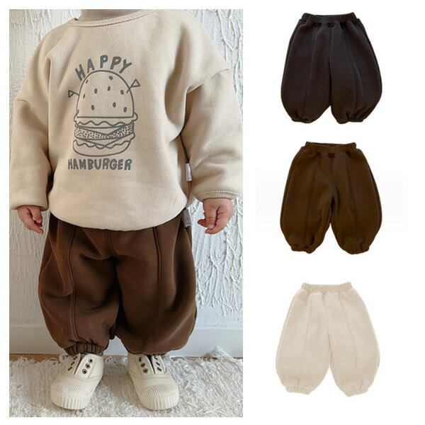 韓国子供服 ベビー服 モコモコ パンツ 女の子 男の子 無地 パンツ 温かい お出かけ 赤ちゃん ベビー グレージュ ブラウン ページュ 可愛い あたたかい 防寒 裏起毛パンツ ズボン イベント 誕生日 結婚式 兄弟 姉妹 双子 男女兼用 ボトムス 長ズボン レジャー 73 80 90 100