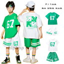 キッズダンス セットアップ 男の子 hiphop K-pop 舞台 団体服 演出服 キッズ 半袖 Tシャツ ショーツ 運動会、応援団、練習着 おしゃれ グリーン系 2点セット 原宿系 体育祭 文化祭 学園祭 jazz へそ出し 運動着 夏着 グリーン ホワイト 110 120 130 140 150 160 170 180