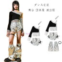 キッズ ダンス衣装 女の子 おしゃれ シルバー スパンコール セットアップ 長袖 Tシャツ ショートパンツ hiphop K-pop 舞台 団体服 演出服 ガールズ ラムショー 公演服 運動会 躍動感いっぱい 練習着 子供ダンス へそ出し トップス ショーツ 110 120 130 140 150 160 170 180
