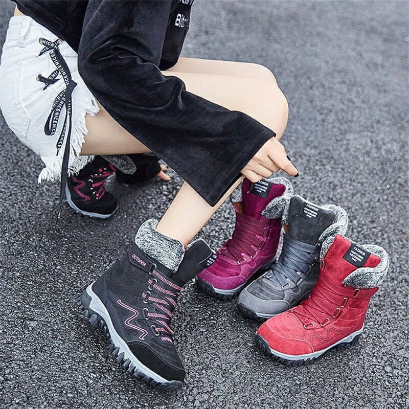 ボアブーツ スノーブーツ レディース 滑らない ブーツ 厚底 裏ボア ウインターブーツ スノーブーツ 防水 アウトドア 雪靴 あったか