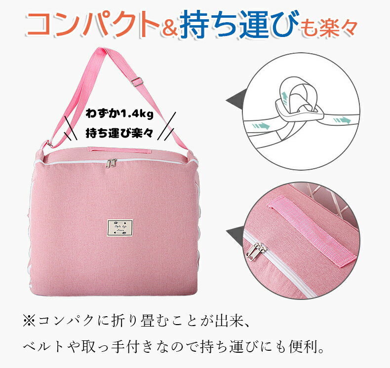 ベッドインベッド 折りたたみ 持ち運び 赤ちゃん 新生児 添い寝 クーハン おりたたみ ベビー 簡易 ミニ ベッド 収納 ガード 寝返り防止 長く使える ガードクッション 送料無料 2