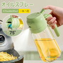 オイルスプレー 2in1 オイルスプレー 料理用 オリーブオイル スプレー 耐熱ガラス 極細のミスト 霧吹 470ml 600ml プレミアムガラスオイルボトル...