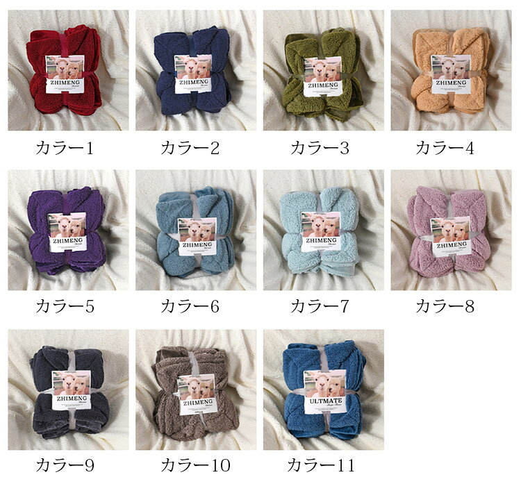 【送料無料】ブランケット おしゃれ 純色 毛布 大判 フランネル+シープボア 掛毛布 掛け布団 寝具 ひざ掛け 合わせ毛布 わふわ 暖かい シングル 極上の肌ざわり 四季用 子供用 大人用 部屋家具 車中泊対策 洗える 100*120cm/150*200cm/200*230cm 選べる11色 [2]
