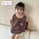 韓国子供服セット キッズ 女の子 男の子 純綿 夏服 2点セット ノースリーブ Tシャツ+ショートパンツ ベビー ジュニア 子ども 上下セットアップ ゆったり カジュアル 可愛い おしゃれ 涼しい 通園 通学 お出かけ 兄弟 姉妹 双子 80/90/100/110/120/130/140/150cm 選べる2色 3