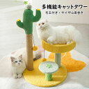 猫 多機能キャットタワー 爪とぎ 人気 サボテン ジャンプ台 サイザル麻巻き ねこ つめとぎ ネコ 爪とぎポール 爪研ぎ 爪みがき キャットツリー 猫用品 ペッ...