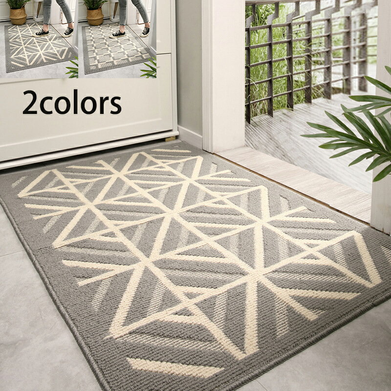 玄関マット ラグ カーペット ドアマット 室内 屋外マット おしゃれ シンプル 泥落としマット 泥除けド..