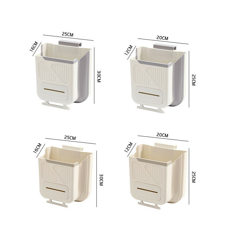 ゴミ箱 壁掛けゴミ箱 吊り下げゴミ箱 ダストボックス 大口径 ぶら下げごみ箱 キッチン調理台/シンクの扉に掛ける キッチン/寝室/オフィス/車内に適用 高耐荷重 多機能ごみ箱 [2]