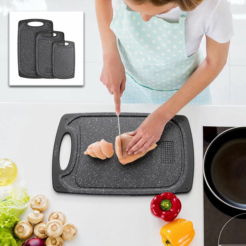 まな板 レギュラー 3ピースセット 俎板 マナイタ まないた まな板セット 3枚セット おしゃれ 衛生的 使い分け 台所 キッチン雑貨 滑り止め付き プラスチック 誕生日 一人暮らし シンプル