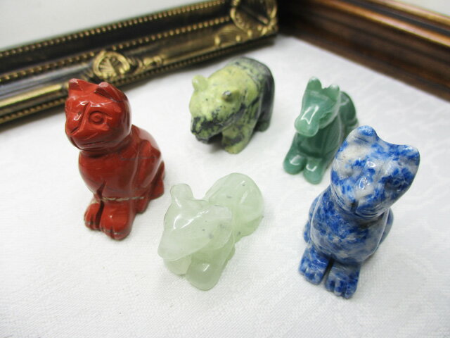 【訳あり】【在庫処分!!】天然石 置物5個セット