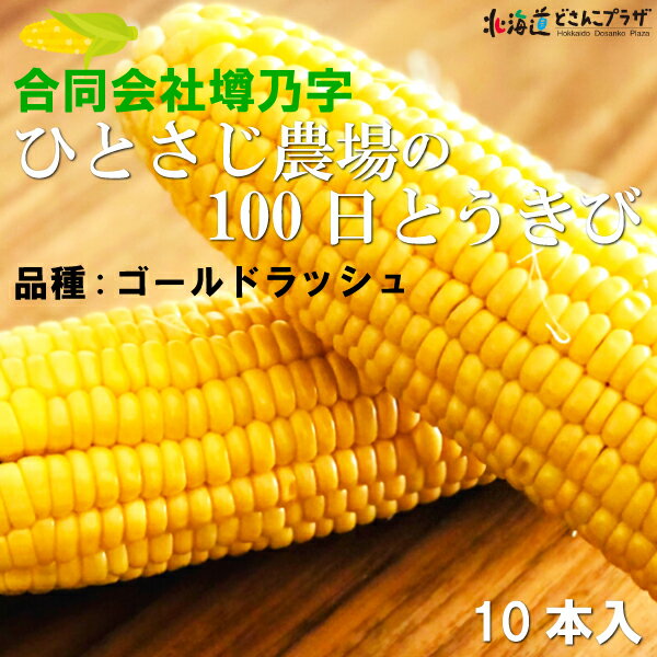 産地出荷「2023ひとさじ農場の100日とうきび10本セット」冷蔵 送料込 ※9月上旬まで受付けとうもろこし とうきび おいしい トウモロコシ 北海道 美味しい 北海道産 ゴールドラッシュ 10本 セットまとめ買い 北海道グルメ 甘い 国産 お取り寄せグルメ 夏野菜