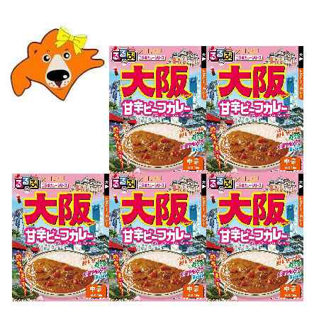大阪 カレー 中辛 レトルトカレー るるぶ おおさか 甘辛ビーフカレー レトルト カレー 中辛 1個×5個 るるぶ × Hachi ハチ食品 惣菜 カレー