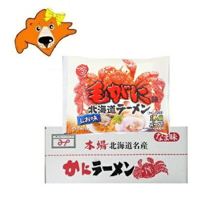 北海道 ギフト・タネ 実 蔵本舗 毛ガニラーメン 塩 送料無料 毛ガニ ラーメン 塩ラーメン / しおラーメン インスタント 袋麺 20袋入 1箱(1ケース) けがに ラーメン 乾麺 ラーメン スープ 付 塩 ラーメン かに