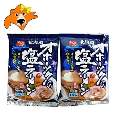 北海道 ギフト・タネ 実 蔵本舗 オホーツクの塩ラーメン 送料無料 乾麺 オホーツクの塩 ラーメン 袋麺 インスタント つらら 1袋×2 ラーメン スープ付 オホーツク ラーメン