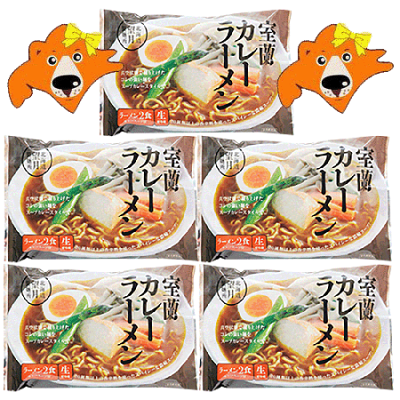 北海道 ギフト・タネ 実 蔵本舗 ラーメン 送料無料 生ラーメン 室蘭カレーラーメン 生麺 1袋(2食入)×5袋 ラーメン スープ 付 室蘭 カレー ラーメン 室蘭 カレーラーメン