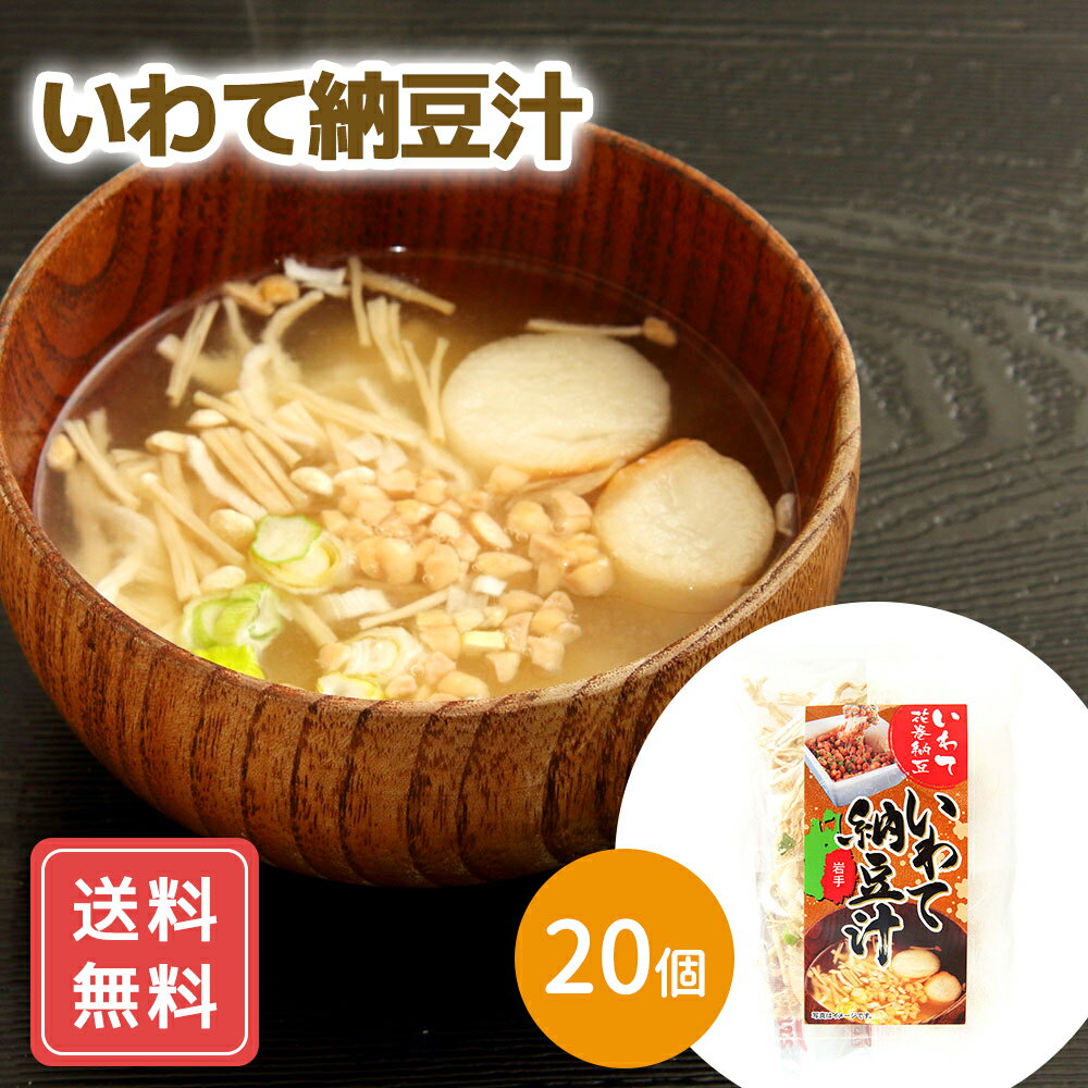 即席みそ汁 生みそ 東北 郷土料理 20個入り いわて納豆汁 送料無料 納豆 シイレル お中元