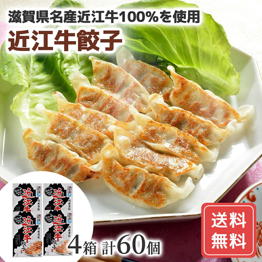 滋賀 近江牛 餃子 4箱セット 計60個 送料無料 惣菜 プレゼント ギフト シイレル