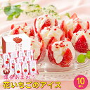 お中元 アイス ギフト 送料無料 博多あまおう 花いちごのアイス(10個) / 御中元 夏ギフト 内祝い お返し 御返し お祝い アイスクリーム カップアイス ...