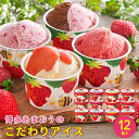 お歳暮 アイス ギフト 送料無料 博多あまおうのこだわりアイス(12個) / 御歳暮 冬ギフト 内祝い お返し 御返し お祝い アイスクリーム ソルベ シャーベット デザート スイーツ 濃厚 いちご 苺 イチゴ 福岡 あまおう 有名 詰め合わせ 詰合せ セット バラエティ