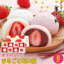 内祝い 和菓子 ギフト送料無料 京都 養老軒 博多あまおう まるごと苺大福(8個)【母の日 プレゼント お返し 御返し お祝い 和スイーツ 大福 いちご大福 苺...