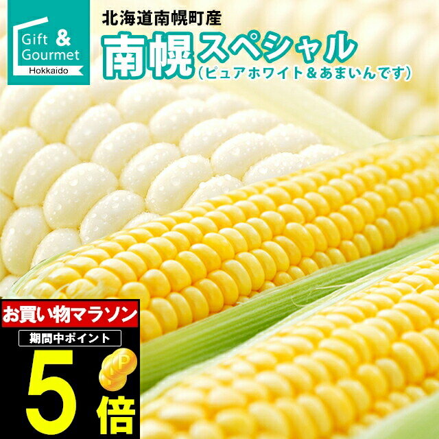 2024年 予約受付中 8月出荷開始とうもろこし 食べ比べ 北海道 送料無料 北海道産 南幌スペシャル(ピュアホワイト/あまいんです) (6本入・10本入)【トウモロコシ とうきび スイーツコーン スイーツ 産地直送 新鮮 おいしい 旬 甘い 人気 お取り寄せ】