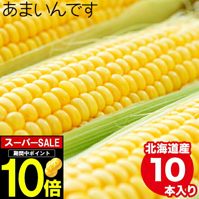 2024年 予約受付中 8月下旬出荷開始2セット購入で5本おまけ！とうもろこし 北海道 送料無料 北海道産 南幌町明るい農村ネットワーク あまいんです(10本)【トウモロコシ とうきび スイーツコーン 産地直送 おいしい 甘い 人気 お取り寄せ】