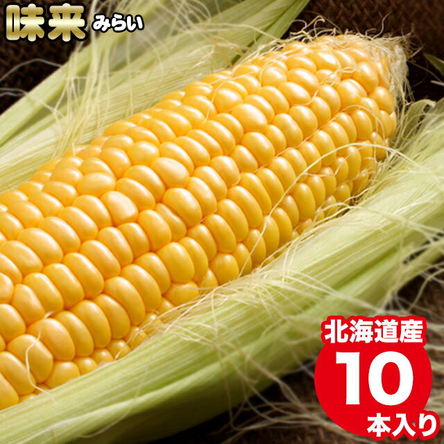 2021年ご予約承り中 9月出荷開始とうもろこし 北海道 送料無料 北海道産 味来 (みらい)10本入り【とうもろこし とうきび トウモロコシ 産地直送 新鮮 直送 おいしい スイーツ 旬 イエロー系 フルーツ 産地直送 黄色系 新鮮 朝もぎ 直送 人気】【10_OFF】