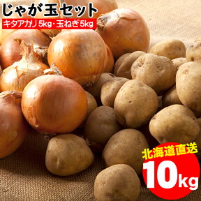 今季出荷開始中！越冬 送料無料 北海道産 じゃが玉セット キタアカリ 5kg(Mサイズ以上)＆玉ねぎ 5kg(L～L大) 合計10kg【越冬じゃがいも 10キロ 10キロ 10kg 秋野菜 ジャガイモ きたあかり 北あかり 野菜セット 玉葱 タマネギ】